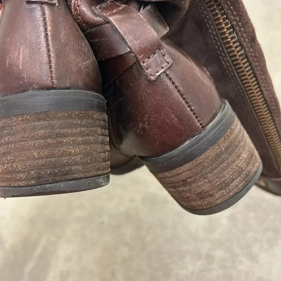 Locale suede leather brown riding boots - Picture 6 of 8